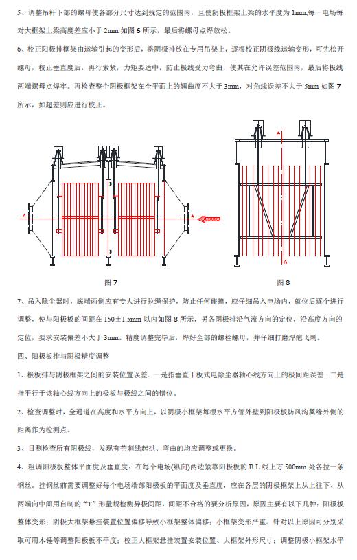 淺談濕式電除塵器陰陽(yáng)極系統(tǒng)安裝與調(diào)整